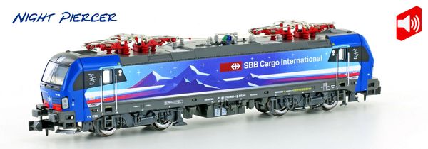 Kato HobbyTrain Lemke H2999S - Swiss Electric Locomotive Re 475 Vectron Night Piercer of the SBB Cargo (Sound)